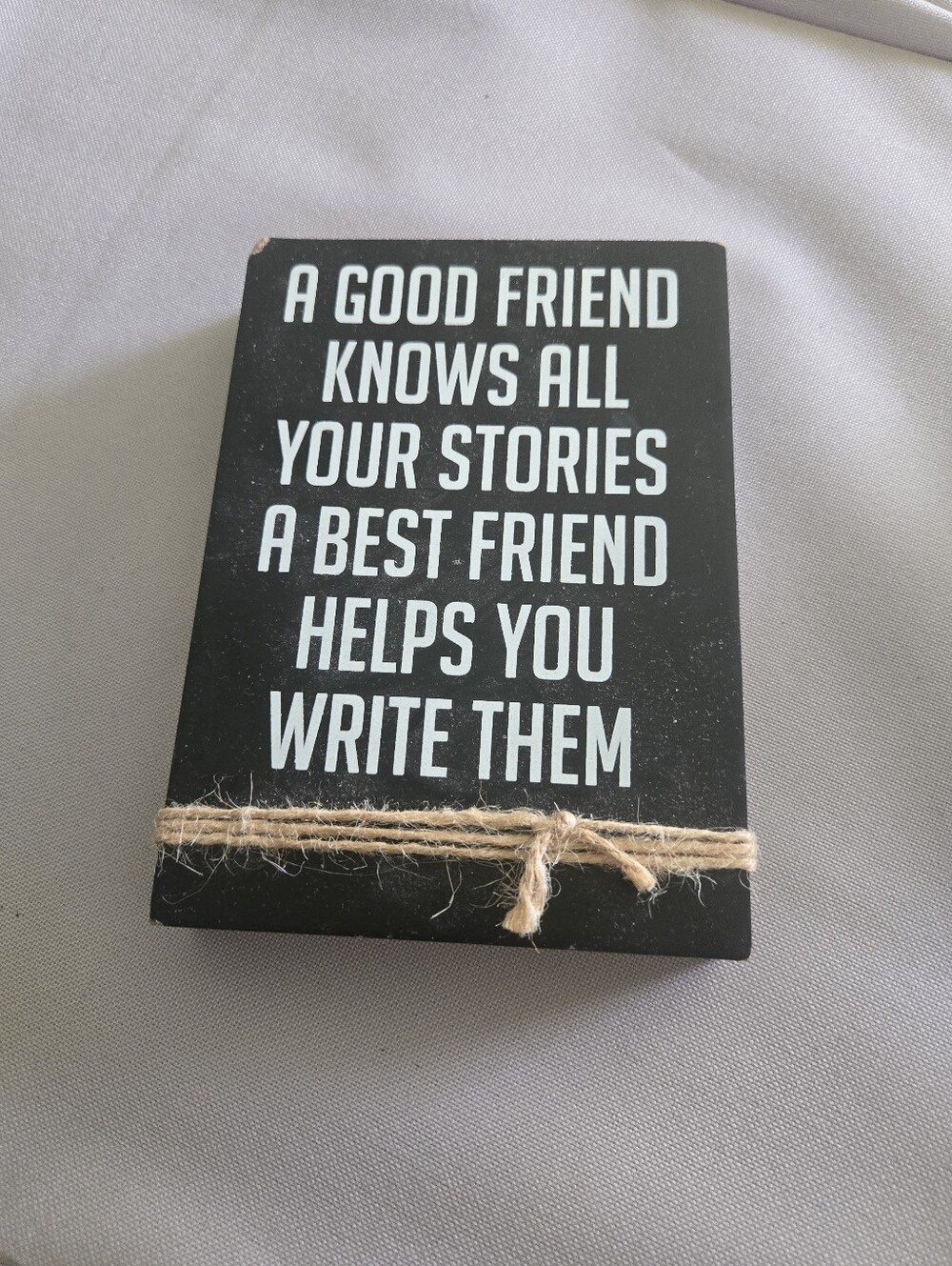 Inspirational Friendship Block Sign - Black - Home Accents